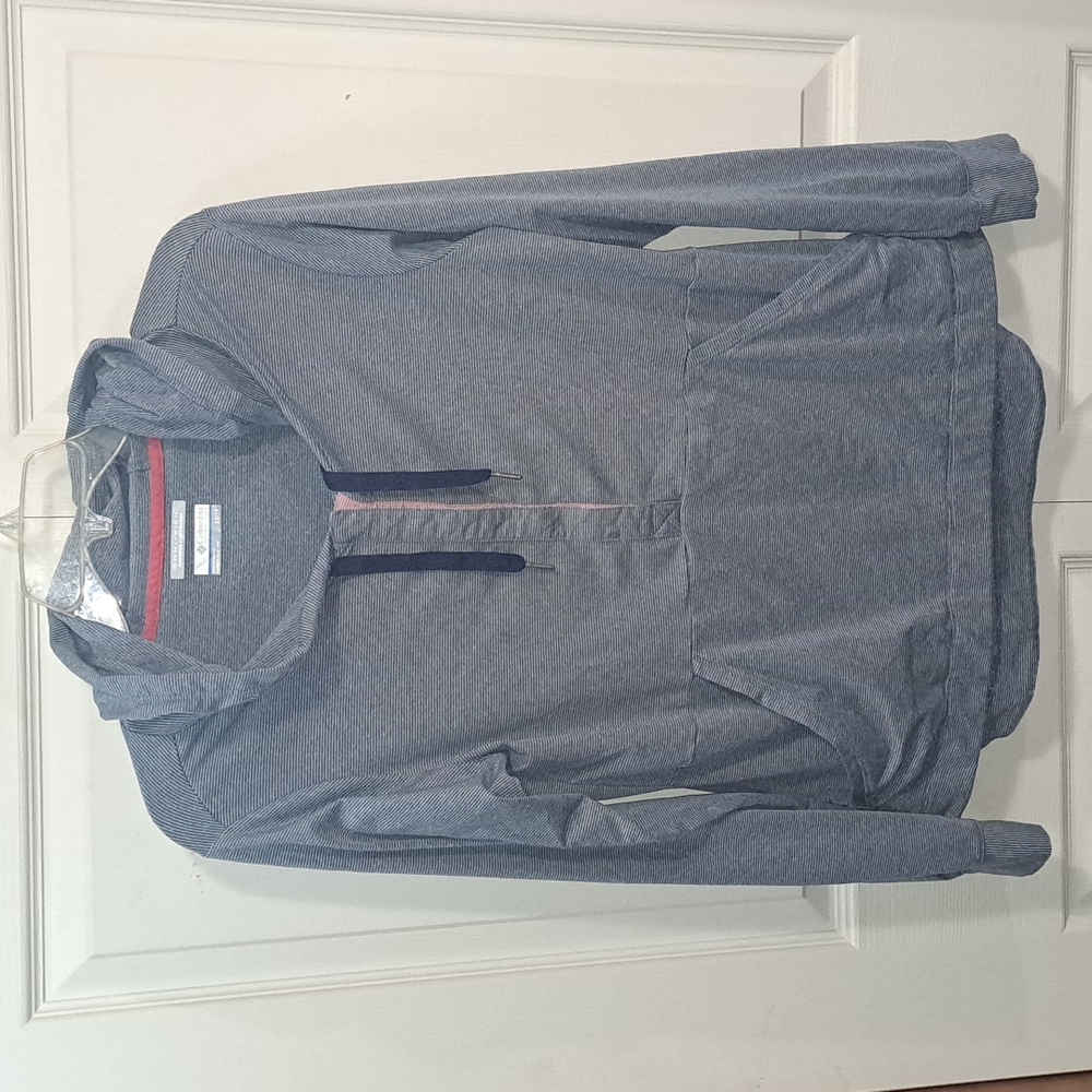 Columbia pullover "Omni Wick" Half snap hoodie shirt - XS - gray pinstripe